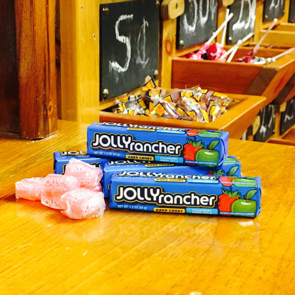 4 packs of Jolly Rancher Strawberry, Green Apple Hard Candy The